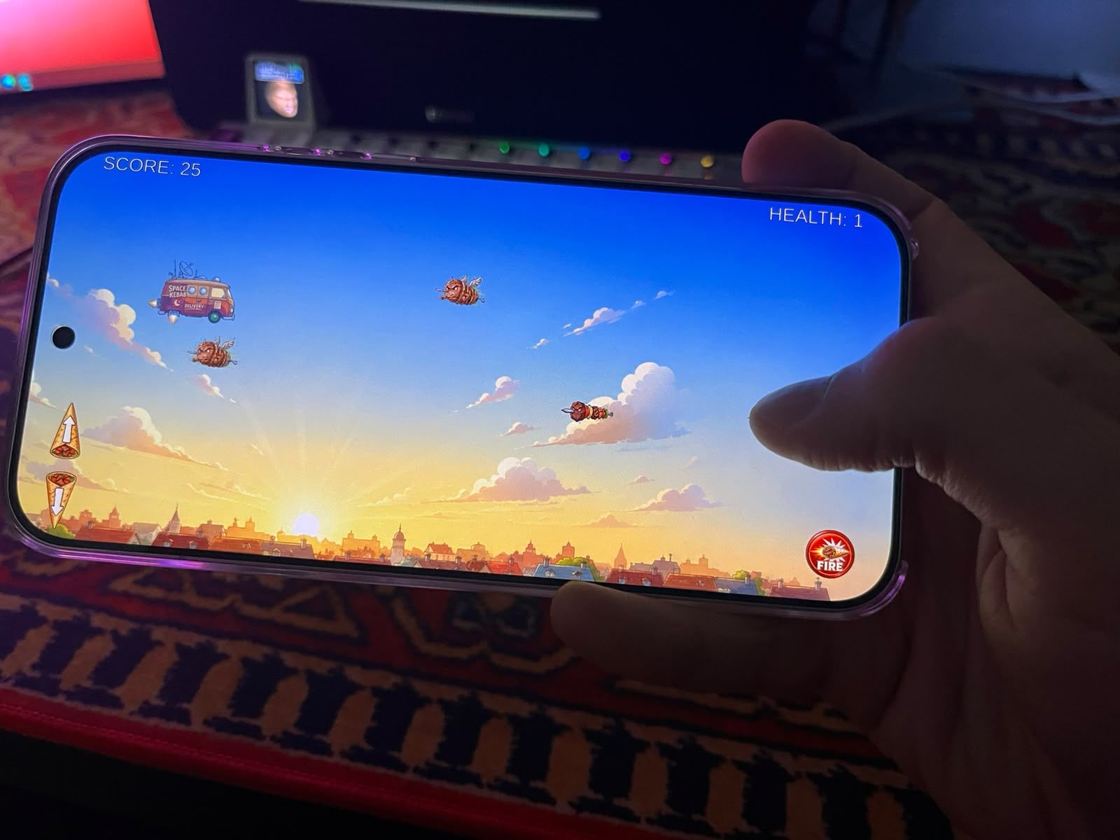 Kebab Shooter gameplay on an Android phone